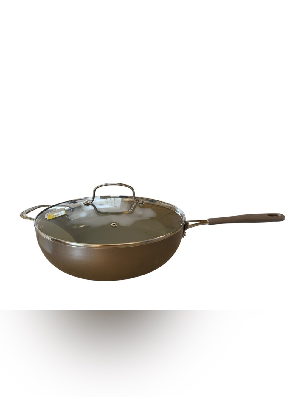 Mingle & Co 12” Ceramic Nonstick Deep Skillet With Glass Lid NWT